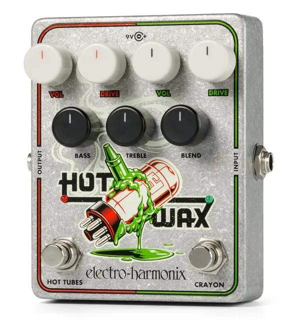 Electro-Harmonix HOT WAX multi-overdrive Hot Tubes, Crayon inkl 9v PSU 