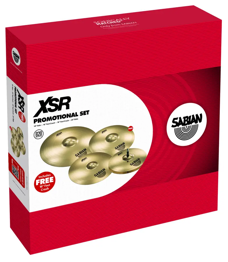 Sabian XSR Performance Set w/free 18" Brilliant Finish (Promotional) B20Bronze 