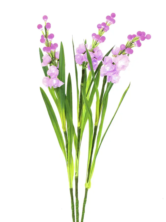 Europalms Arum set, 3 branches with LEDs pink 85cm 