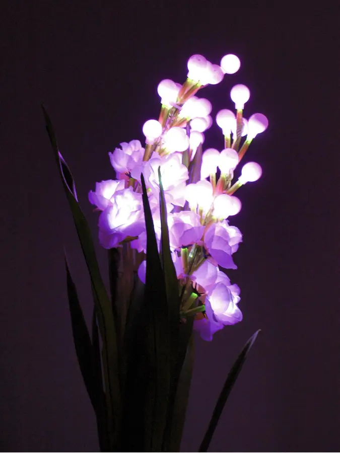 Europalms Arum set, 3 branches with LEDs pink 85cm 