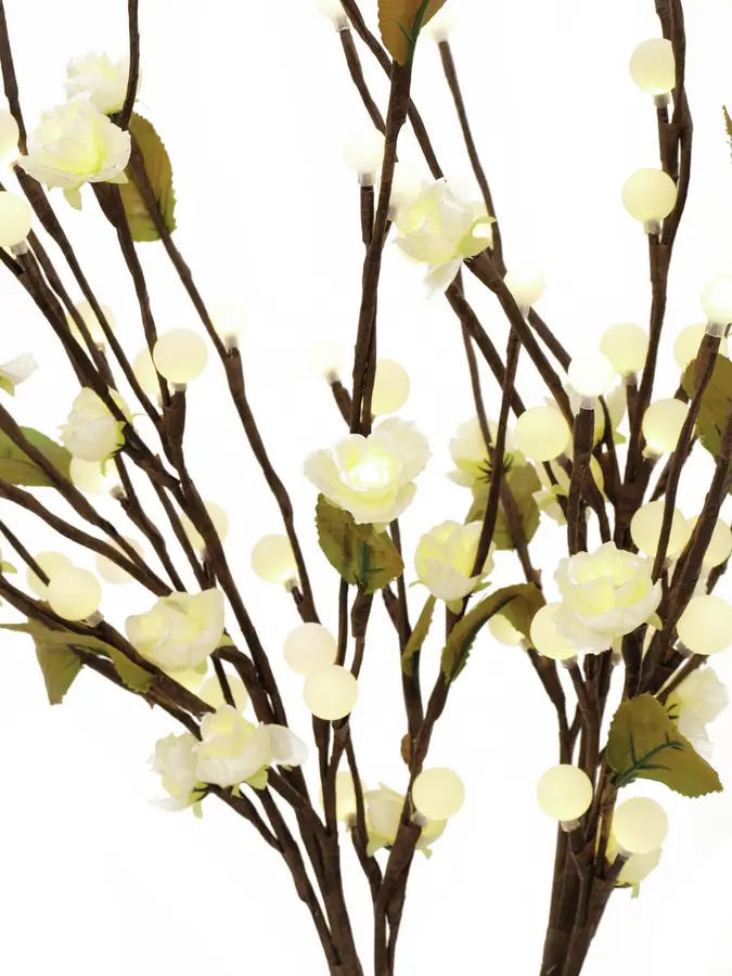 Europalms Camellia bow, with LEDs white, 50cm 