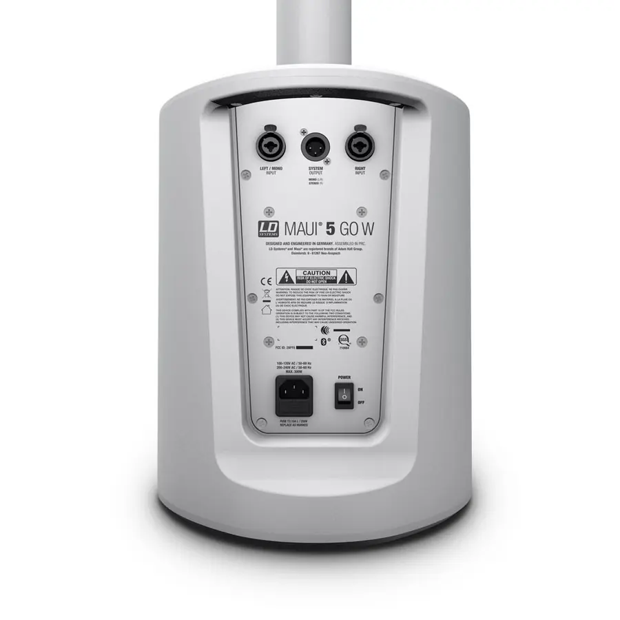 LD Systems MAUI 5 GO White Søyle-PA med batteridrift 