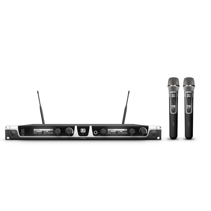 LD Systems U518 HHC 2 Wireless Mic System with 2 x Condenser Handheld Mic 