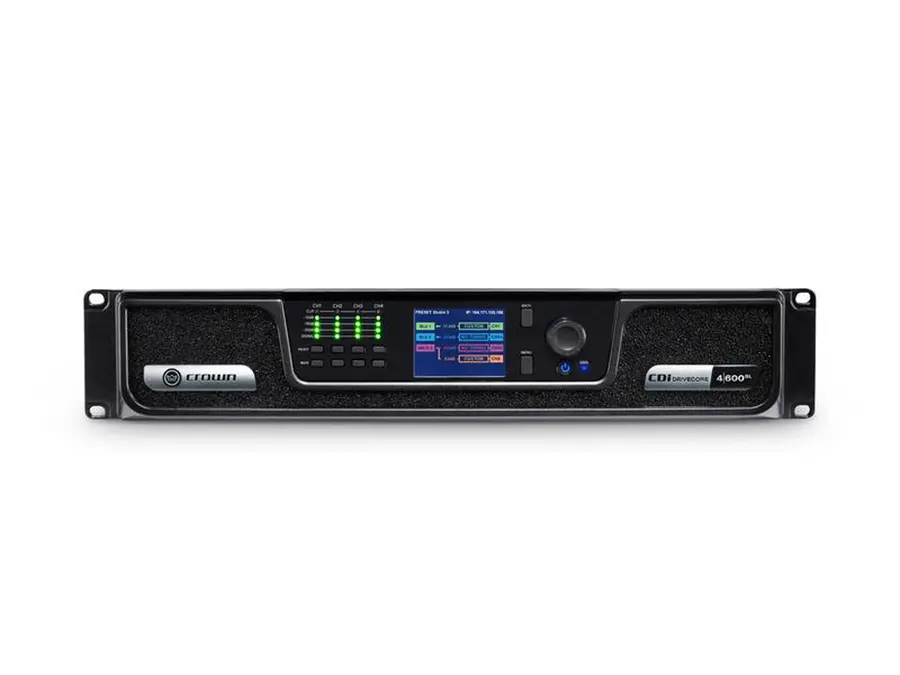 Crown CDi4 600BL, 4 x 600W BLU Link installasjonsforsterker 