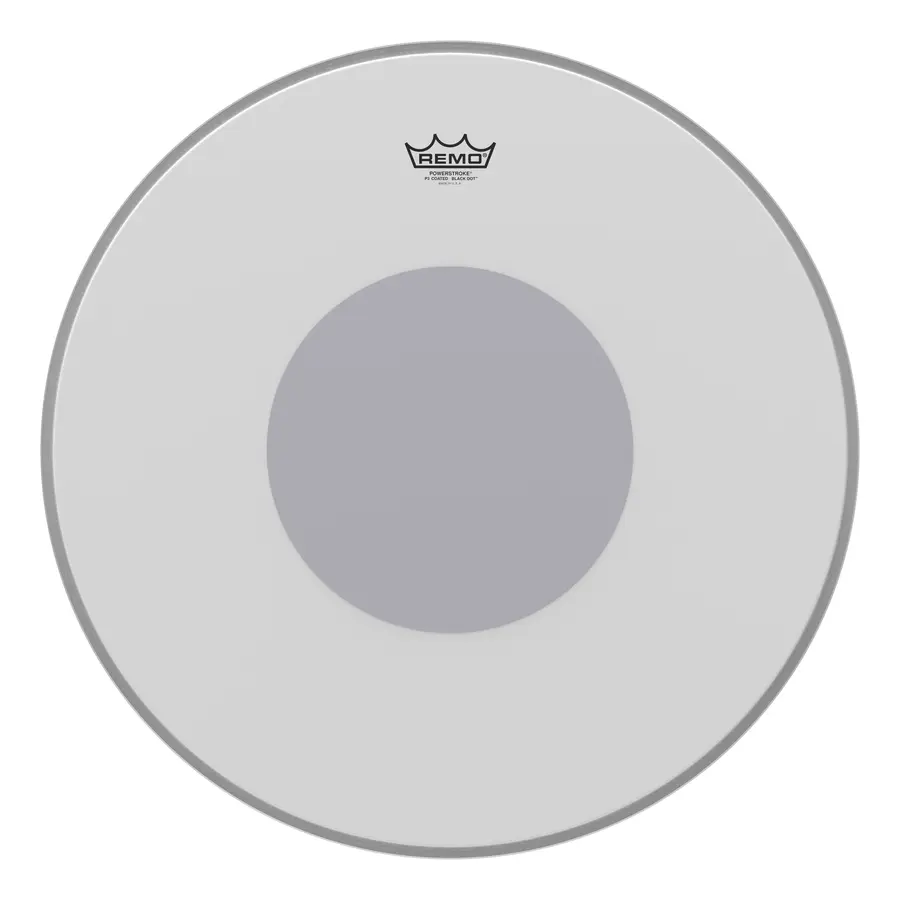 Remo P3-1122-10 Bass Powerstroke 3 Coated 22" Diameter Bottom Black Dot 