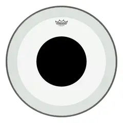 Remo P3-1322-10 Bass Powerstroke 3 Clear 22" Diameter No Stripe Top Black Dot