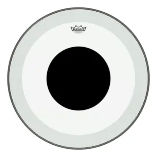 Remo P3-1322-10 Bass Powerstroke 3 Clear 22" Diameter No Stripe Top Black Dot