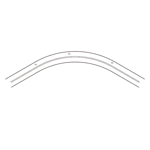 TOSO ND Bue 180 mm, 0,4x0,4m, radius 90° hvit, 0,4m x 0,4m 