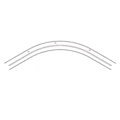 TOSO ND Bue 180 mm, 0,4x0,4m, radius 90° sølv, 0,4m x 0,4m