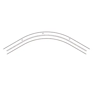 TOSO ND Bue 180 mm, 0,4x0,4m, radius 90° sølv, 0,4m x 0,4m