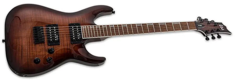 LTD H-200FM Dark Brown Sunburst 