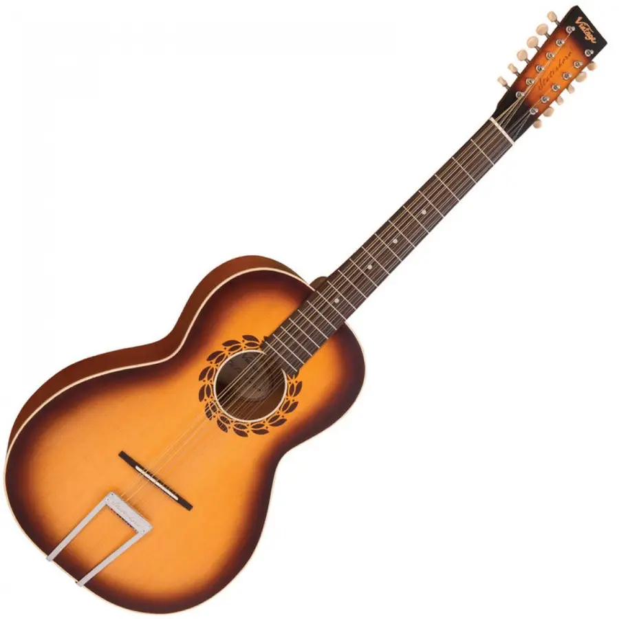 Vintage V500SB-12 "Statesboro" 12 String Satin Antique Burst 