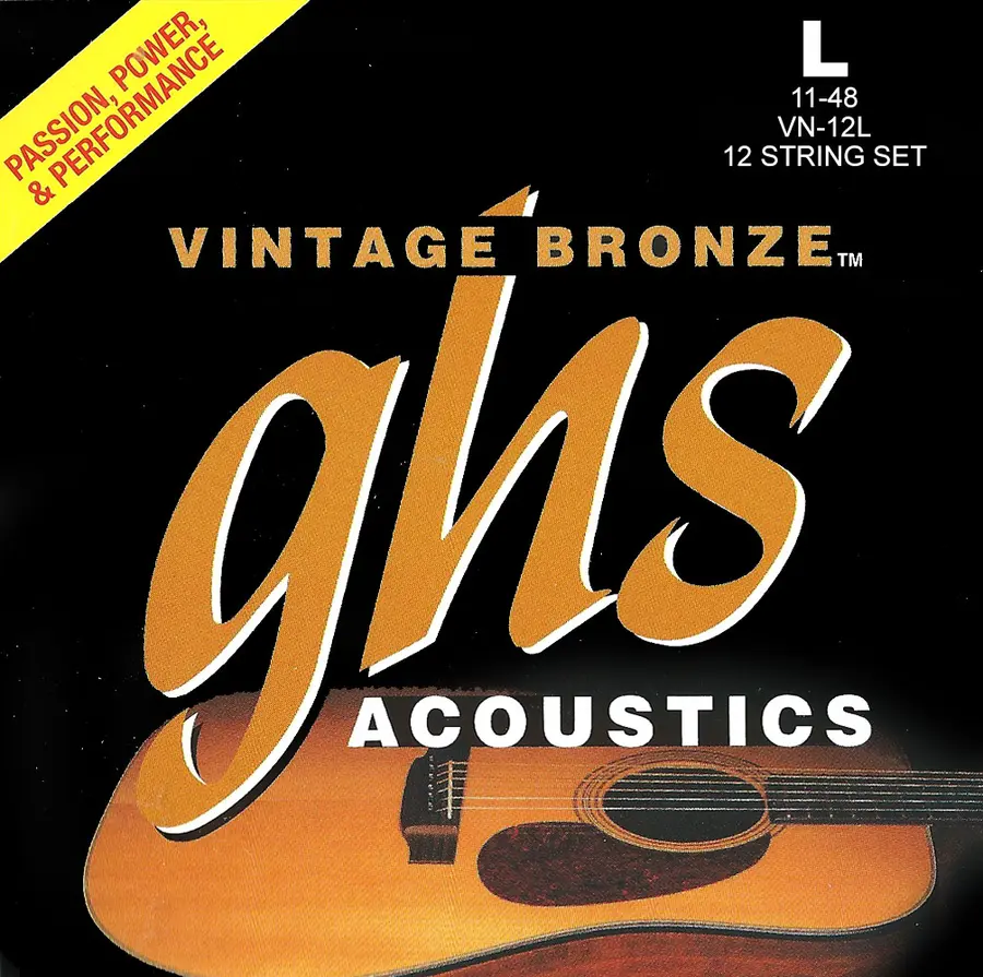GHS VN-12L Vintage (011-048) Bronze 12-strenger Light 