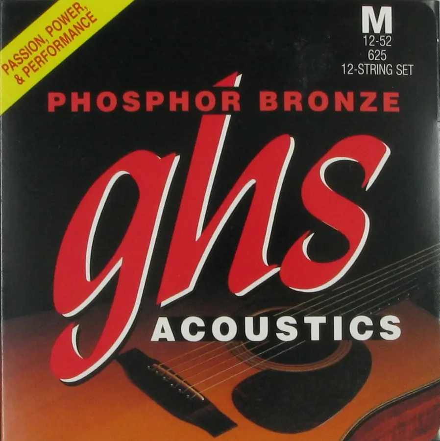 GHS 625 Phosphor (012-052) Bronze 12-String Medium 