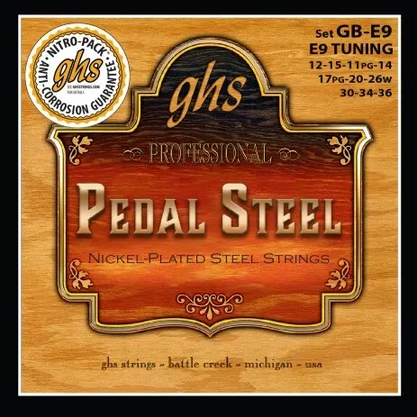 GHS GB-E9 Pedal Steel Nickel-plated (013-036) E9 10-string 