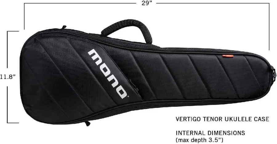 MONO CASE M80 Ukulele Tenor, Black (M80-VUT-BLK) 