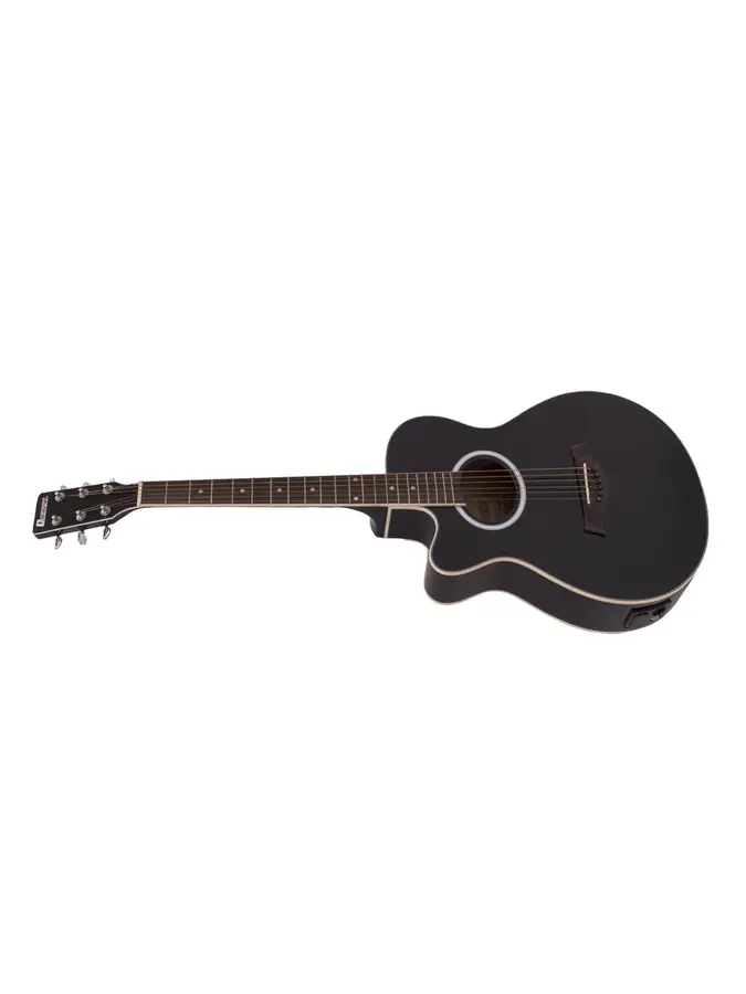 Dimavery AW-400 Westerngitar LH, black Lefthand 