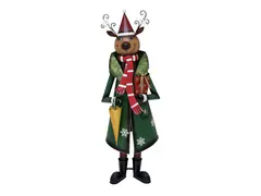 Europalms Reindeer with Coat, Metal 155cm, green