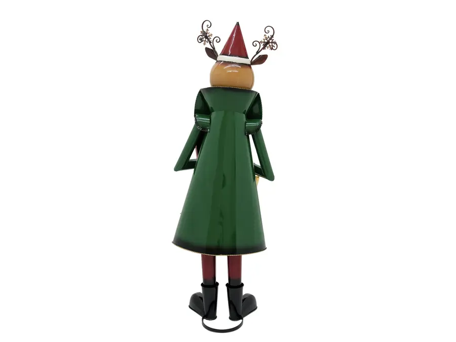 Europalms Reindeer with Coat, Metal 155cm, green 
