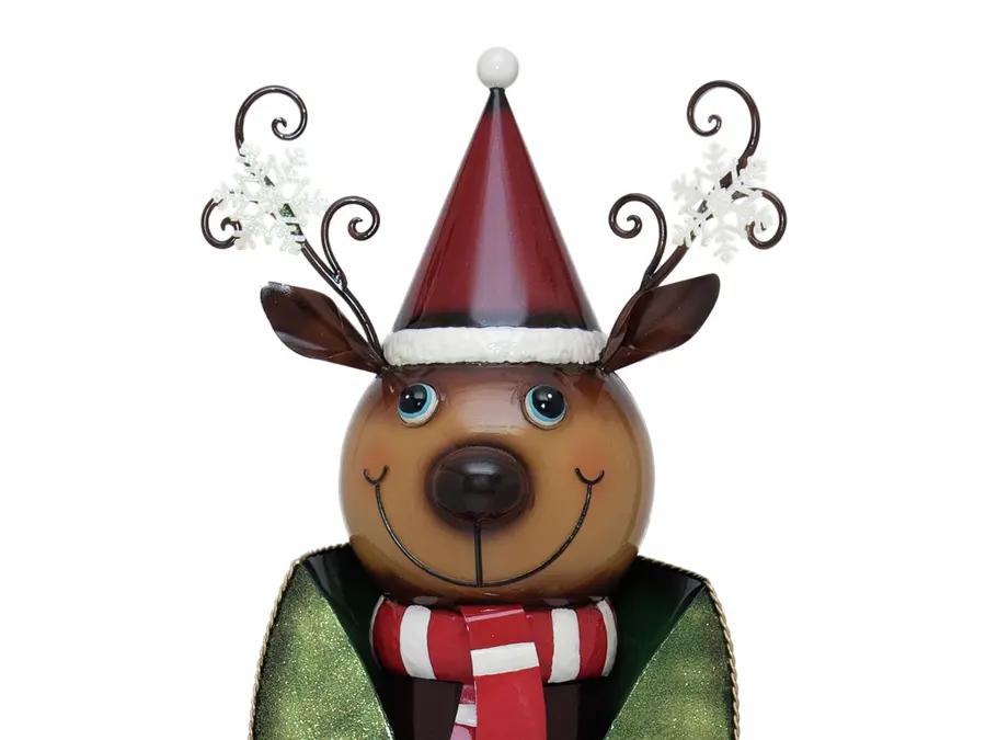 Europalms Reindeer with Coat, Metal 155cm, green 
