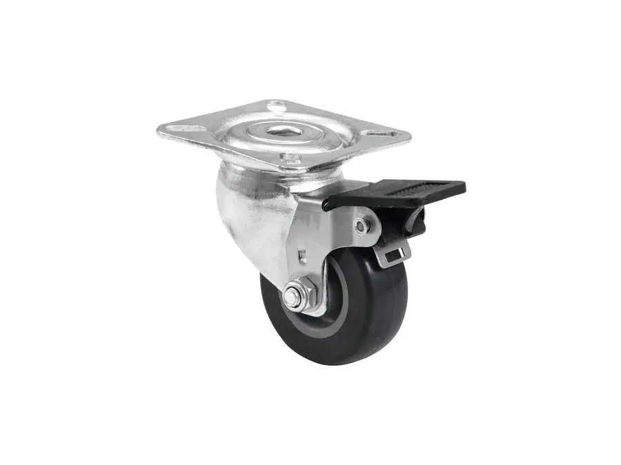 Roadinger Swivel Castor 50mm grey with brake 