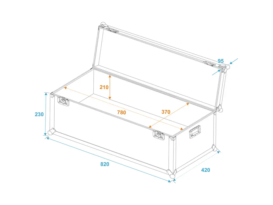 Roadinger Universal Transport Case 80x40x30cm 