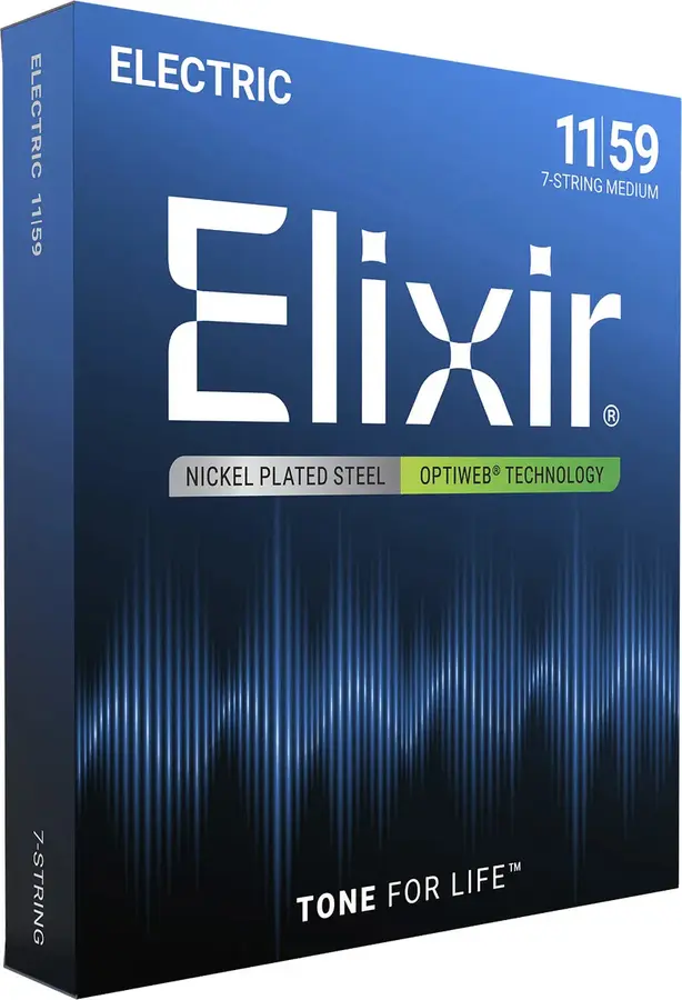 Elixir Optiweb Electric Nickel Plated (011-059) 19106 7-strenger Medium 