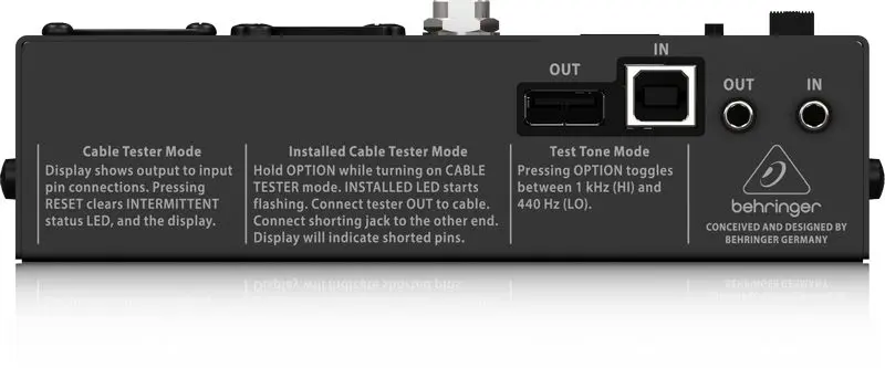 Behringer CT200 kabeltester 