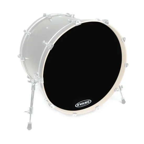 Evans BD22RB-NP 22 EQ3 Resonant Black Basstrommeskinn 