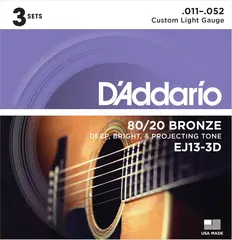 D'Addario EJ13-3D (011-052) 3-pakning