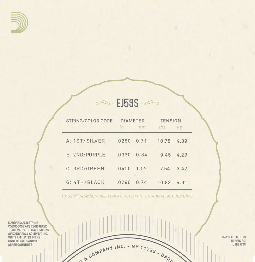 D'Addario EJ53S 