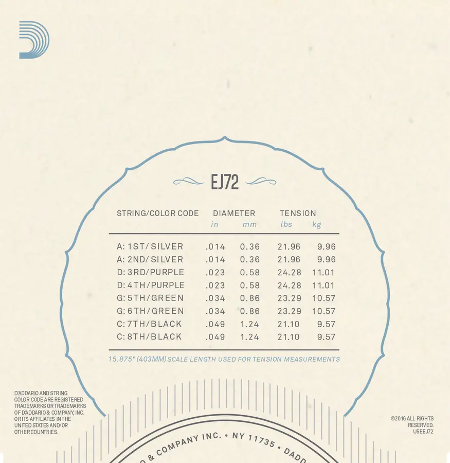 D'Addario EJ72 