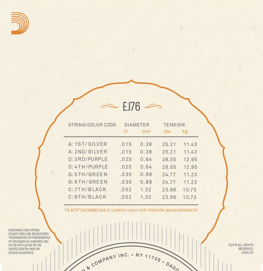 D'Addario EJ76 