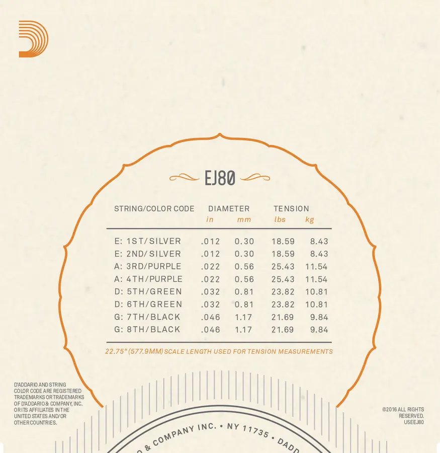 D'Addario EJ80 