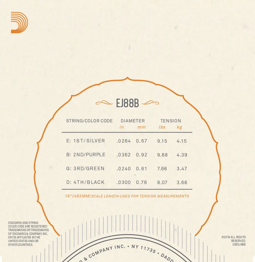 D'Addario EJ88B 