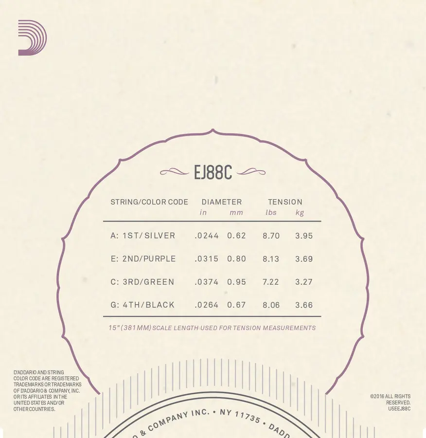 D'Addario EJ88C 