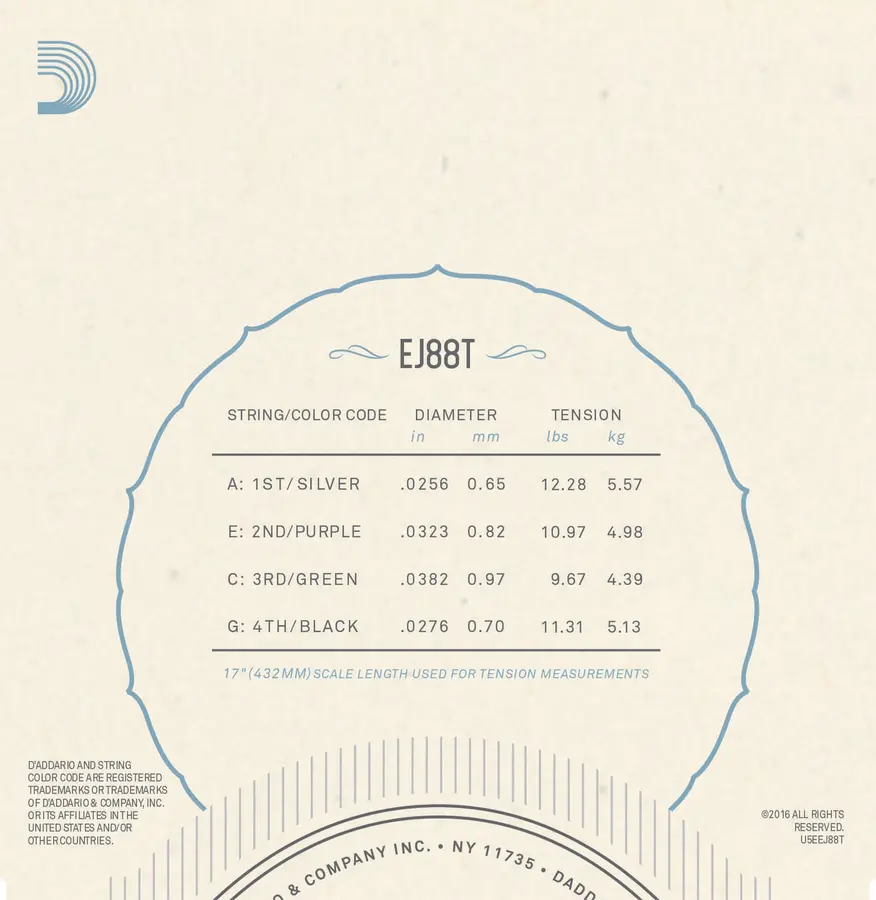D'Addario EJ88T 