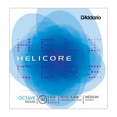 D'Addario H350 4/4M Violin Strings Helicore Octave Set Medium Tension