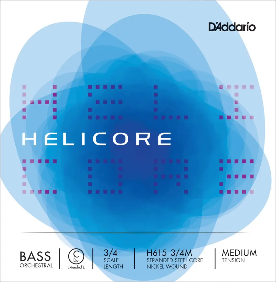 D'Addario H615 3/4M Bass String Helicore Orchestral C-(Ext. E) nickel 68 