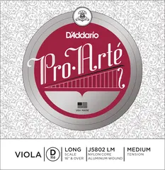 D'Addario J5802LM Viola String Pro•Arté D-aluminum Long 11.9