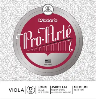 D'Addario J5802LM Viola String Pro•Arté D-aluminum Long 11.9