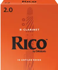 D'Addario RCA1020 Klarinett Flis Rico Bb Clarinet 2.0 10 Pack