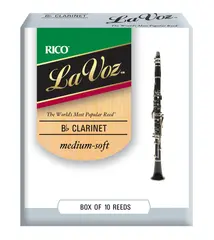 D'Addario RCC10MS Klarinett Flis La Voz Bb Clarinet Medium-Soft 10 Pack