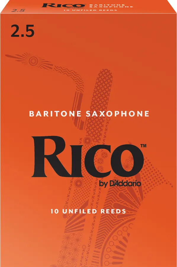 D'Addario RLA1025 Barytonsaksofon Flis Rico Baritone Saxophone 2.5 10 Pack 