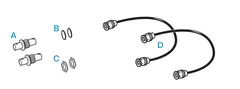 Sennheiser XSW Front antenna cables Frontmonterkingskit