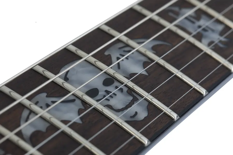 Schecter Synyster Standard Gloss Black with Silver Pin Stripes 