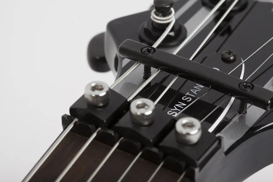 Schecter Synyster Standard Gloss Black with Silver Pin Stripes 