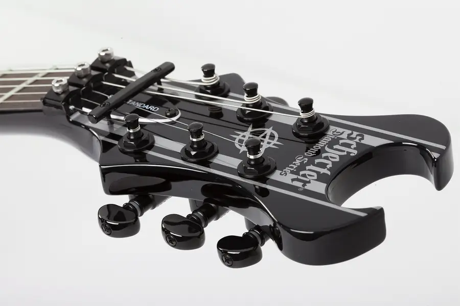 Schecter Synyster Standard Gloss Black with Silver Pin Stripes 
