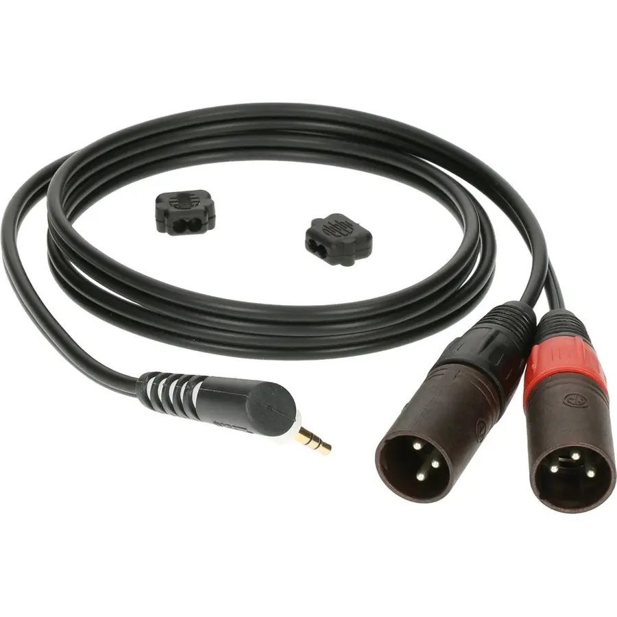 Klotz AY9A0300 Y-kabel Stereo Minijack vinkel - X2 XLR han 3m 