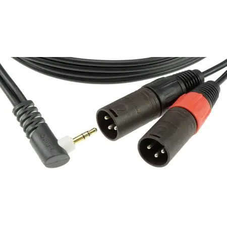 Klotz AY9A0300 Y-kabel Stereo Minijack vinkel - X2 XLR han 3m 